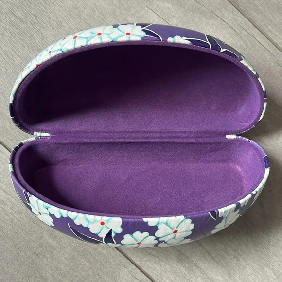 Floral Hard Glasses Case Purple - Picture 3 of 4